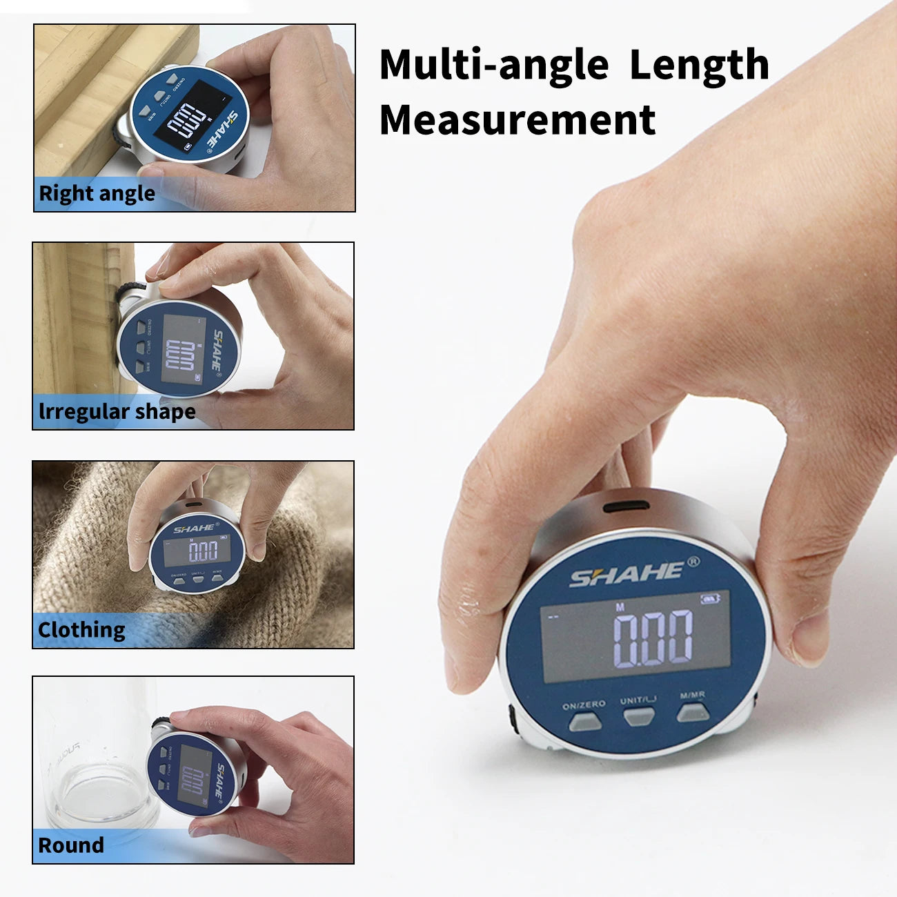 LCD Digital Ruler: Rechargeable Type-C Electronic Tape Measure for High Accuracy Handheld Length Measurement